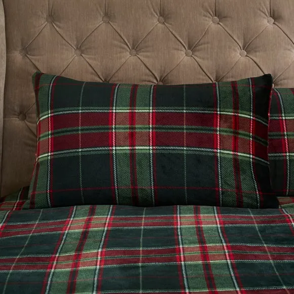 Check Fleece Duvet Cover & Pillowcase Set 6