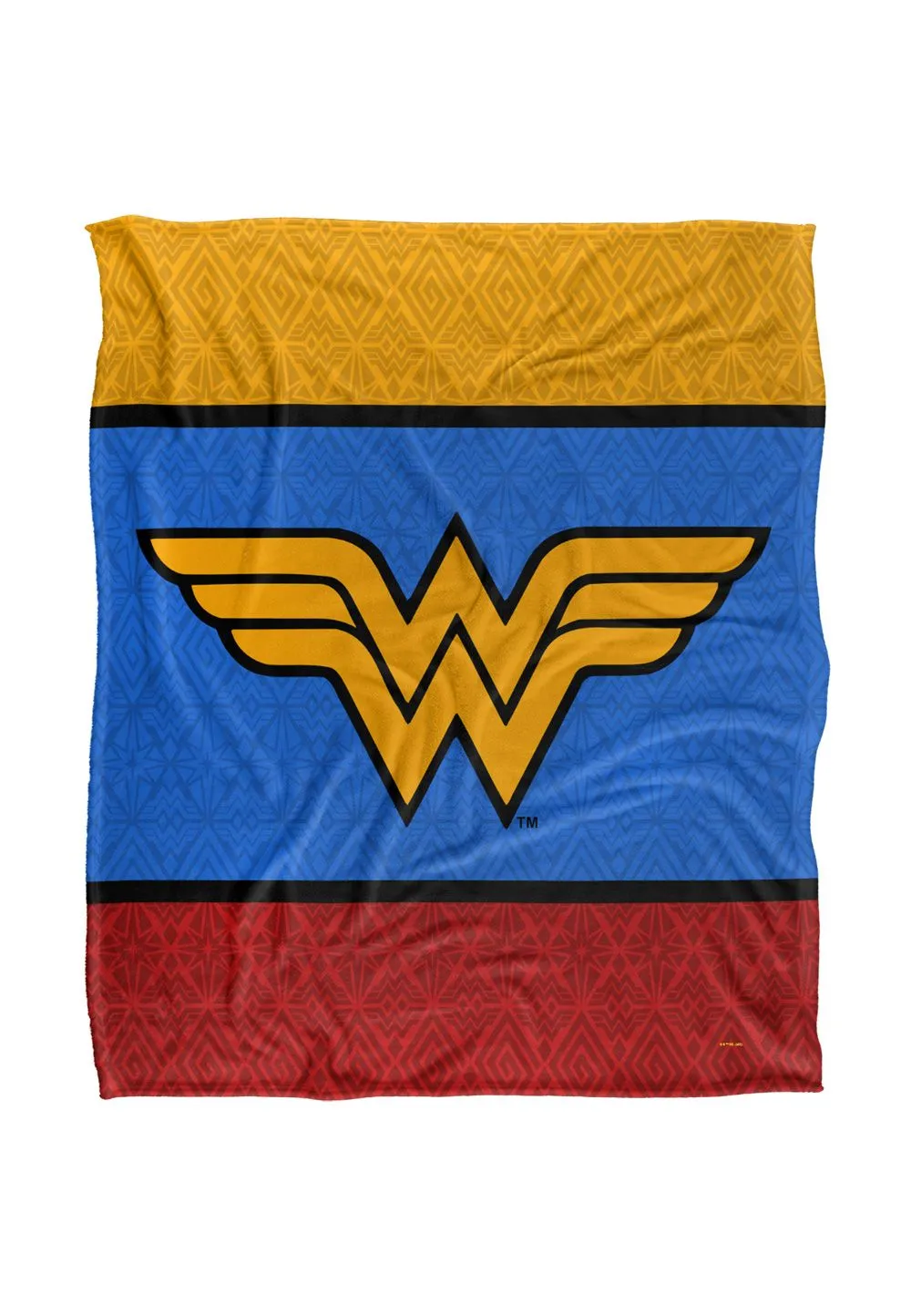 Wonder Woman Tri-Color Silky Touch Super Soft Throw Blanket 152 X 127 cm in White