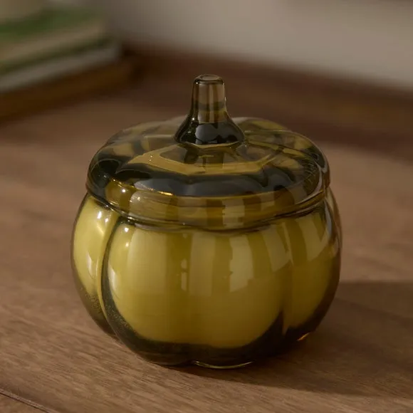 Autumn Pumpkin Shaped Glass Jar Candle 2