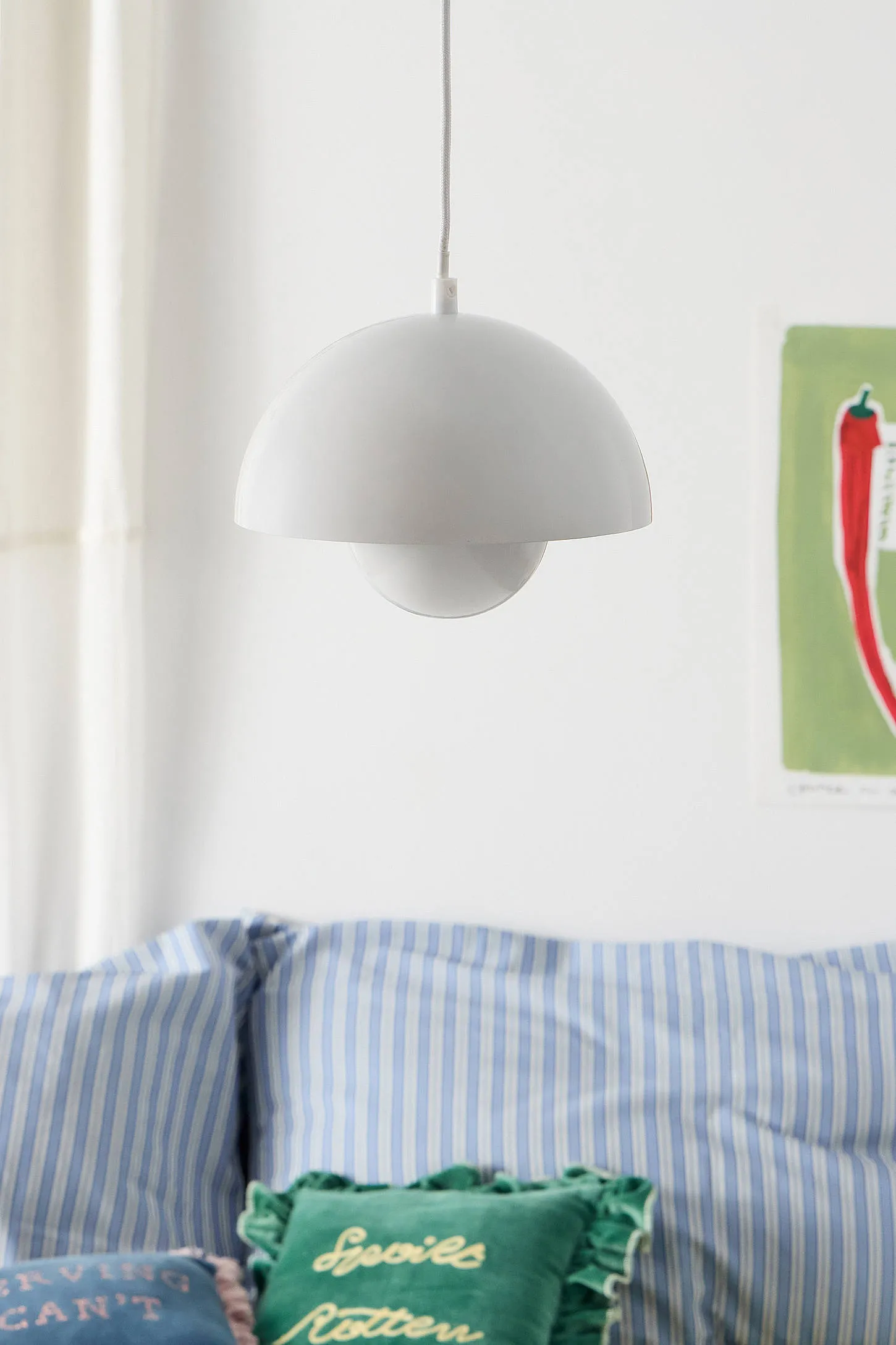 Erica Plug In Pendant Lamp - White