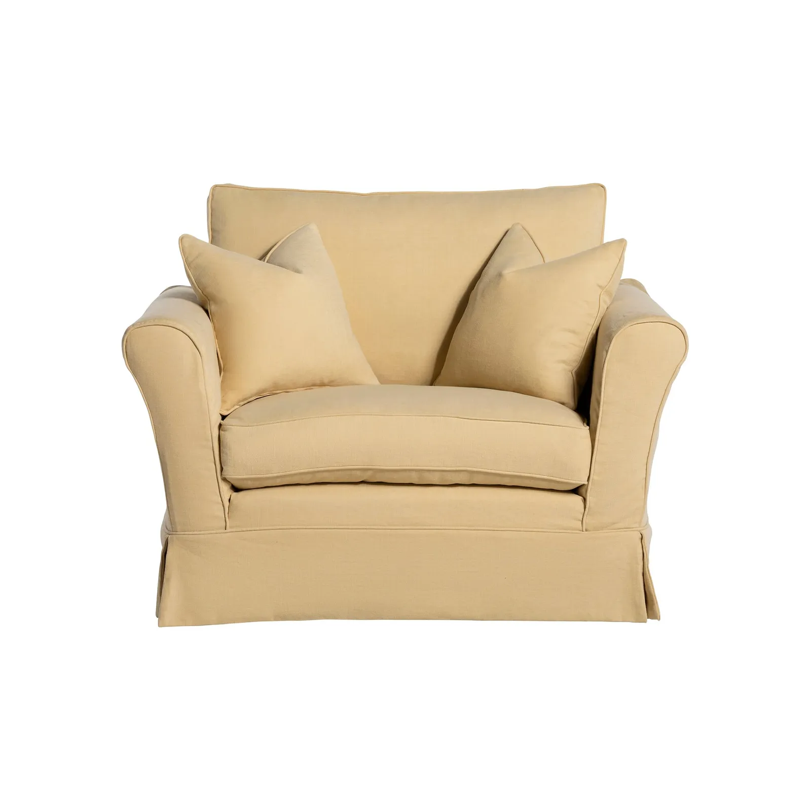Berkeley Snuggler Armchair, Yellow Fabric | Barker & Stonehouse 2