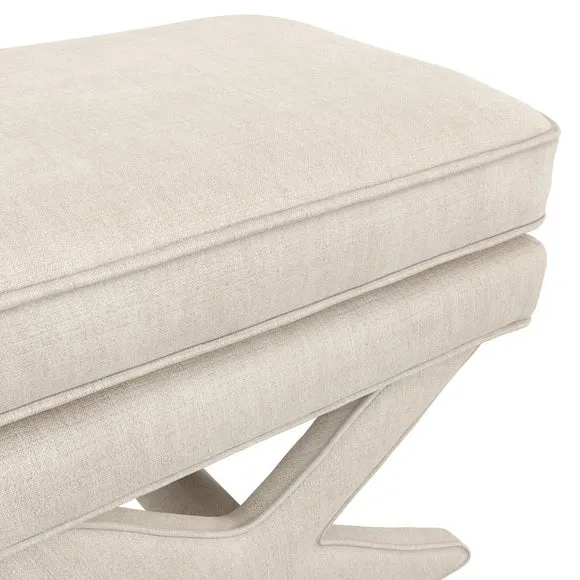 Rhode Linen Blend Footstool 5
