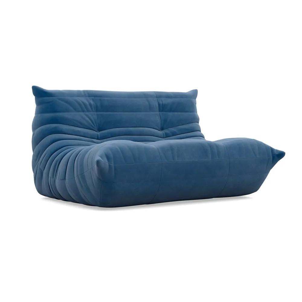 Ligne Roset Togo Small Settee Alcantara Bohemian Blue 2