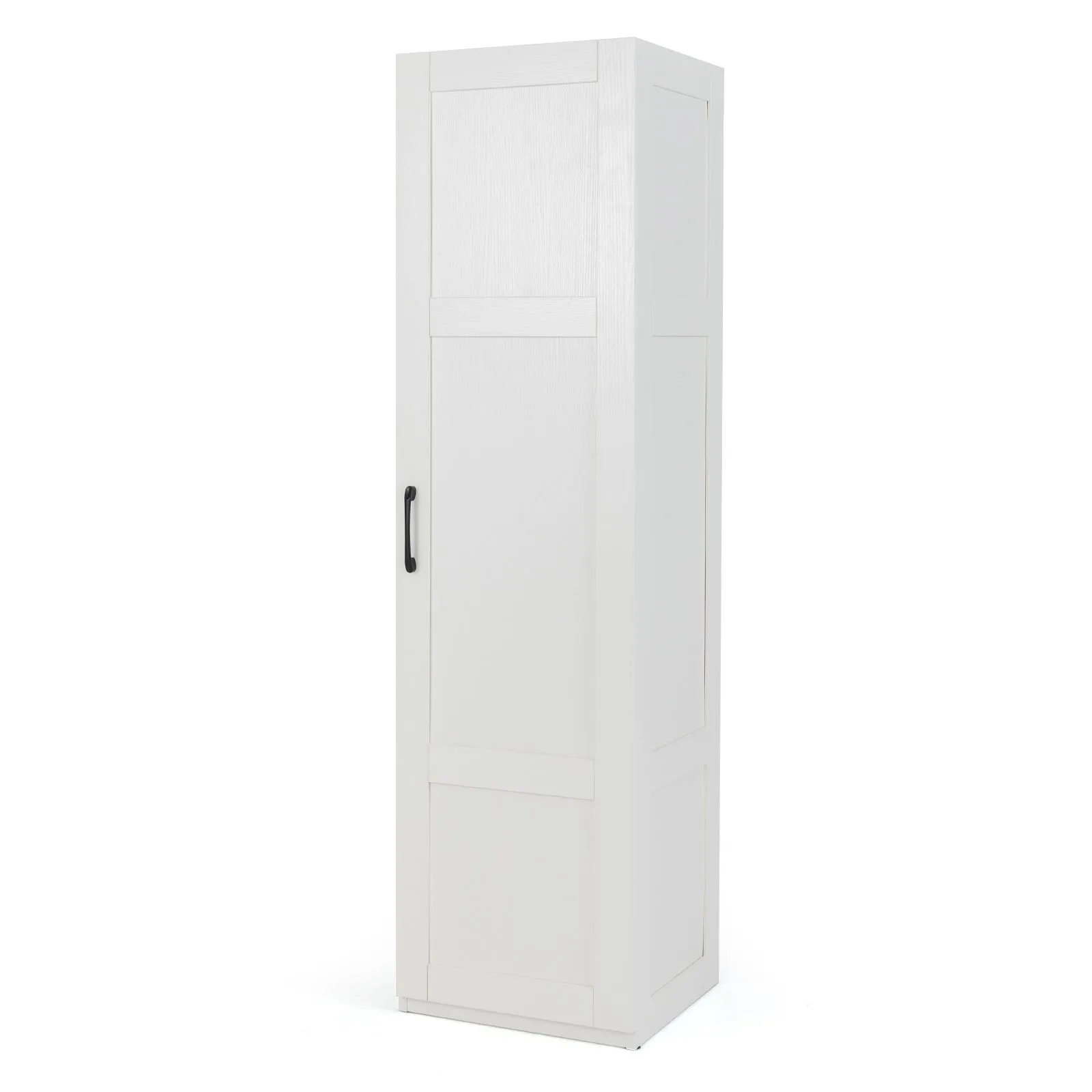 Costway 150 cm Tall Storage Cabinet 4-Tier Freestanding Floor Cabinet in White