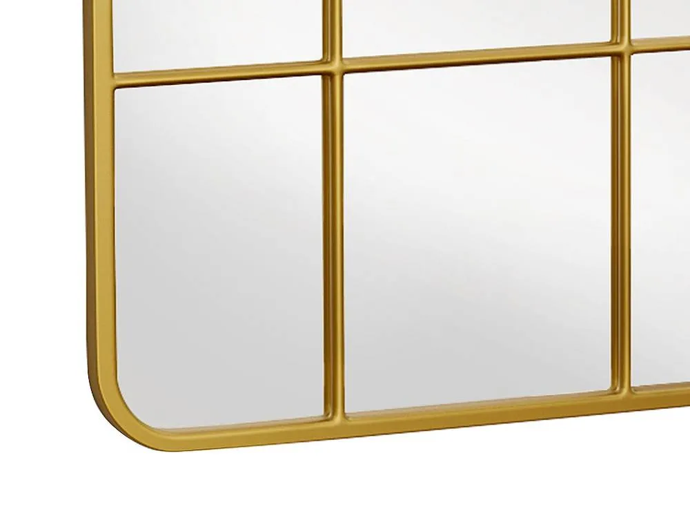 Vente-unique Metal Window Mirror - W. 60 X H. 140 Cm - Gold - SCIARA 5