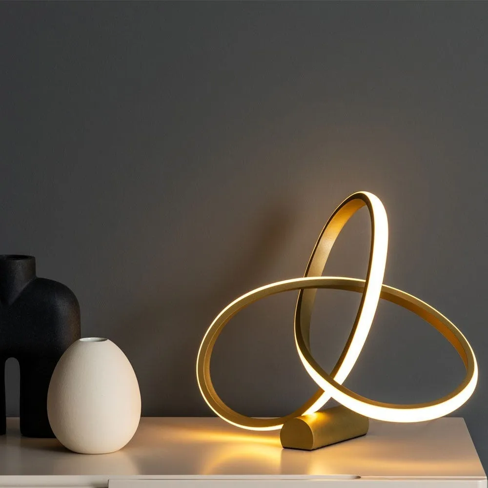 Heal's Ribbon LED Table Lamp Satin Gold 4