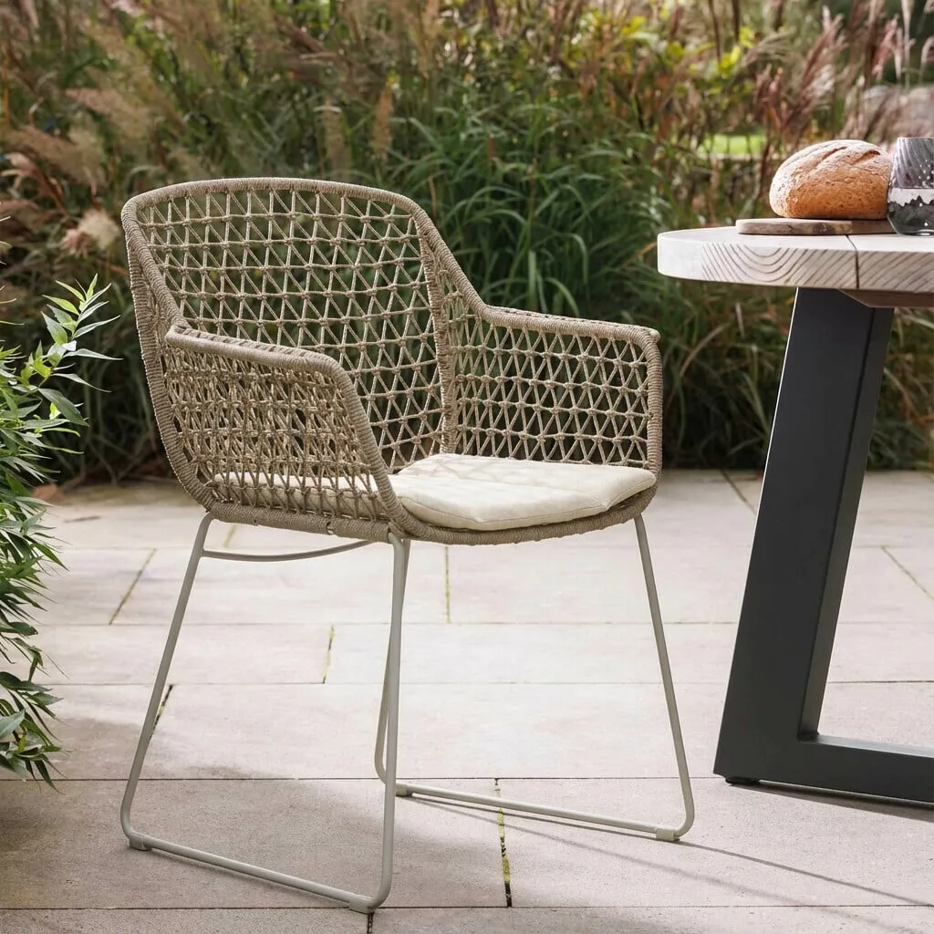 Argent Dining Armchair, Neutral | Barker & Stonehouse
