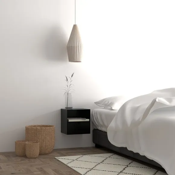 Furniture To Go Joliet 1 Drawer Wall Mounted Bedside Table 1