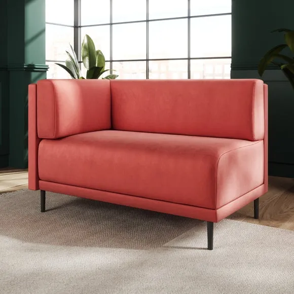 Mae Corner Dining Bench, Matte Plush Velvet 2