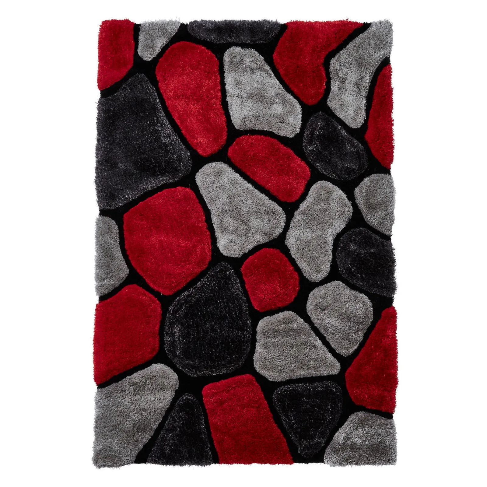 Noble House Pebbles Rug Grey/Red