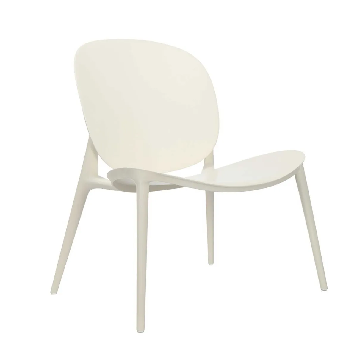 Kartell Be Bop Lounge Chair, White Plastic | Barker & Stonehouse 3