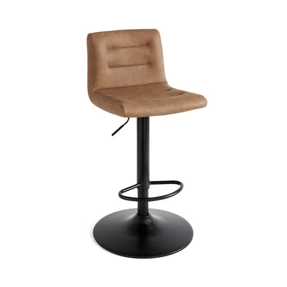 Jango Height Adjustable Bar Stool, Faux Leather 5