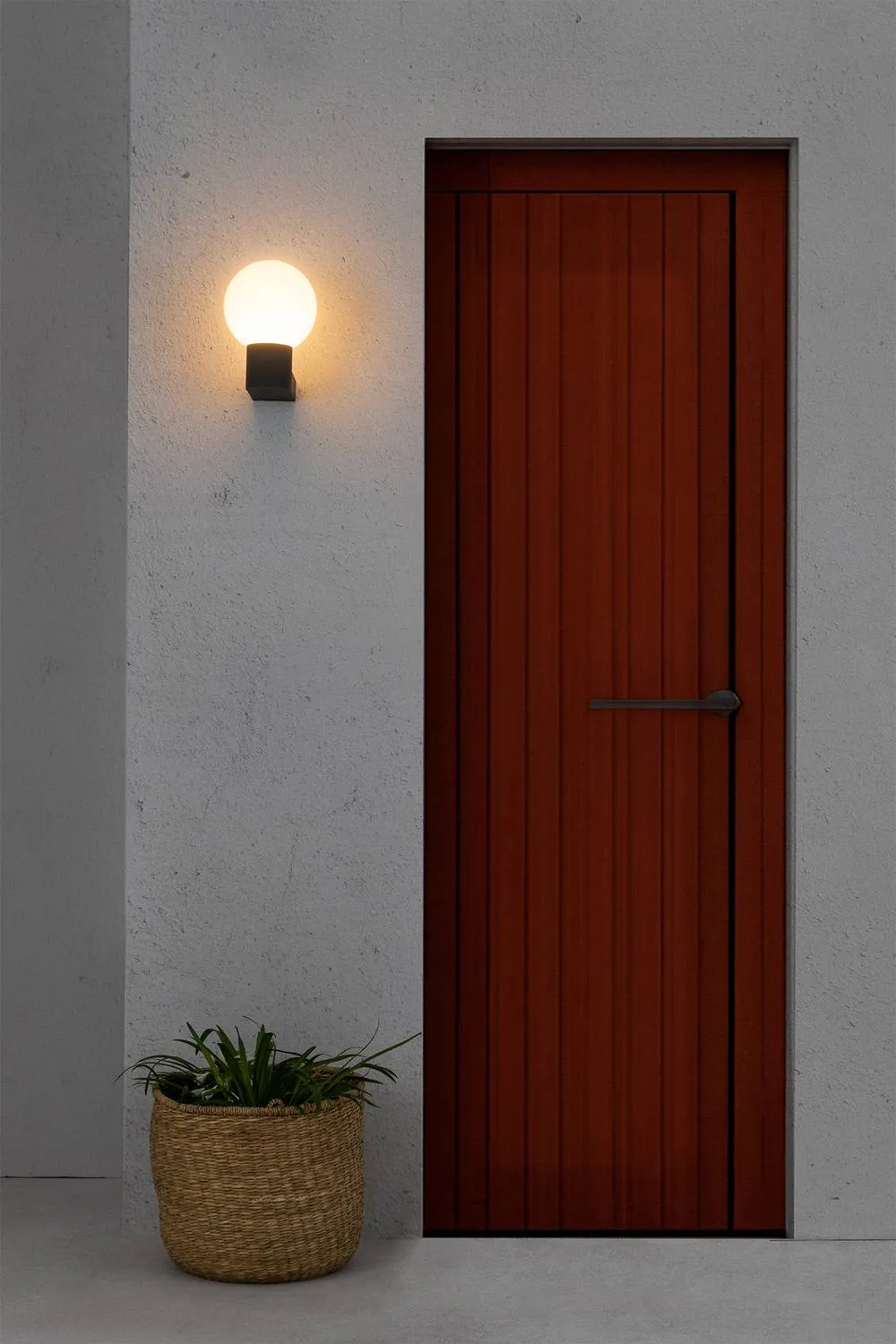 Netlighting Moon Outdoor Modern Wall Lamp Dark Grey 1x E27 IP44 2