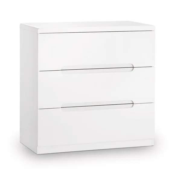 Manhattan 3 Drawer Chest, White 2