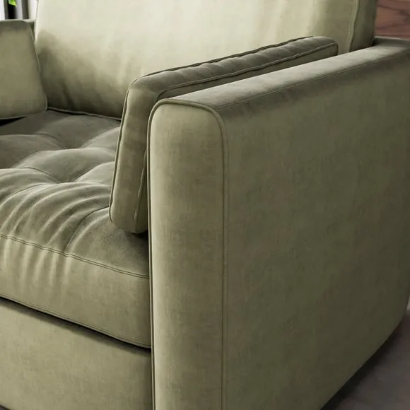 Zoe II Velvet Snuggle Chair 4