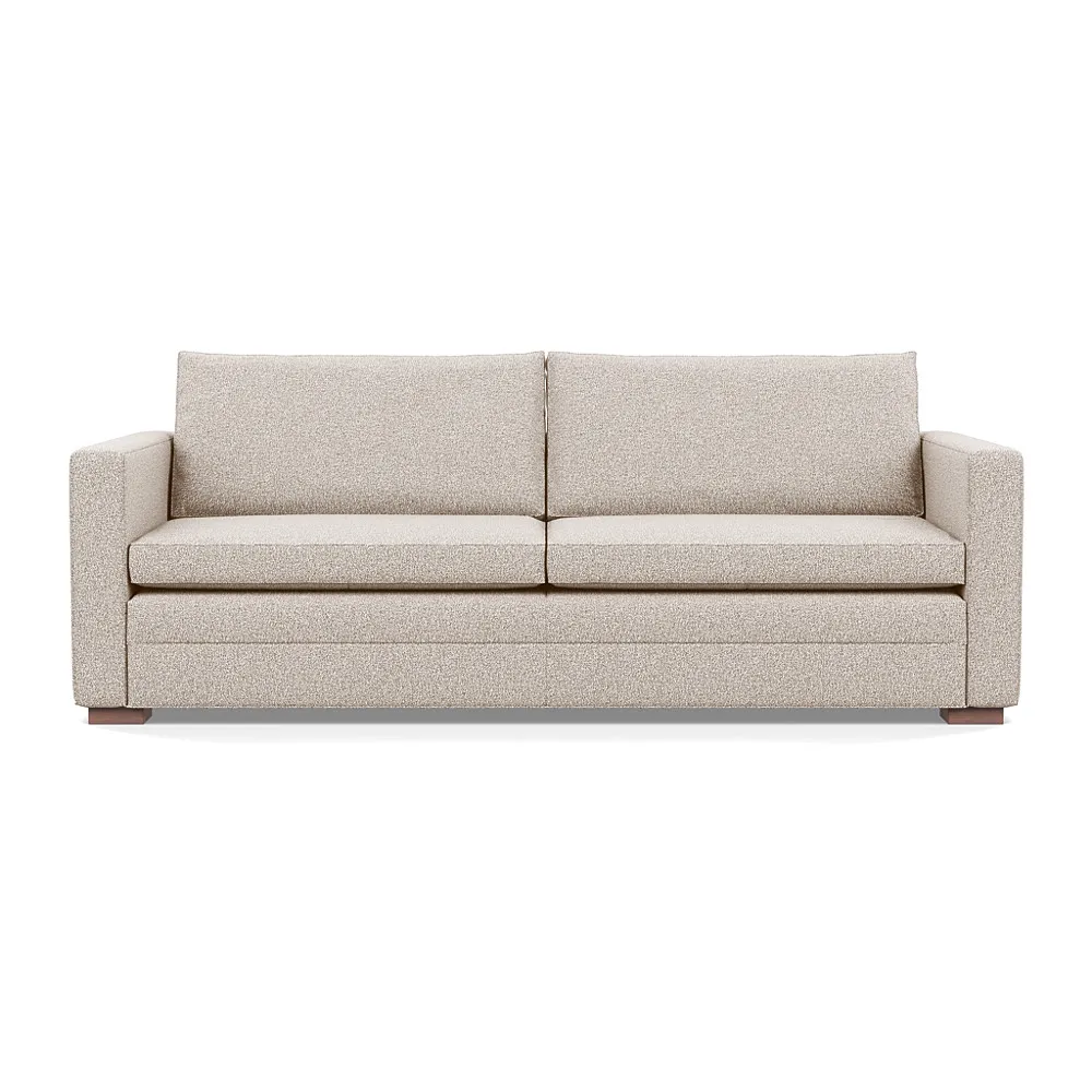 Heal's Palermo 4 Seater Sofa Loop Boucle Taupe Walnut Feet 1