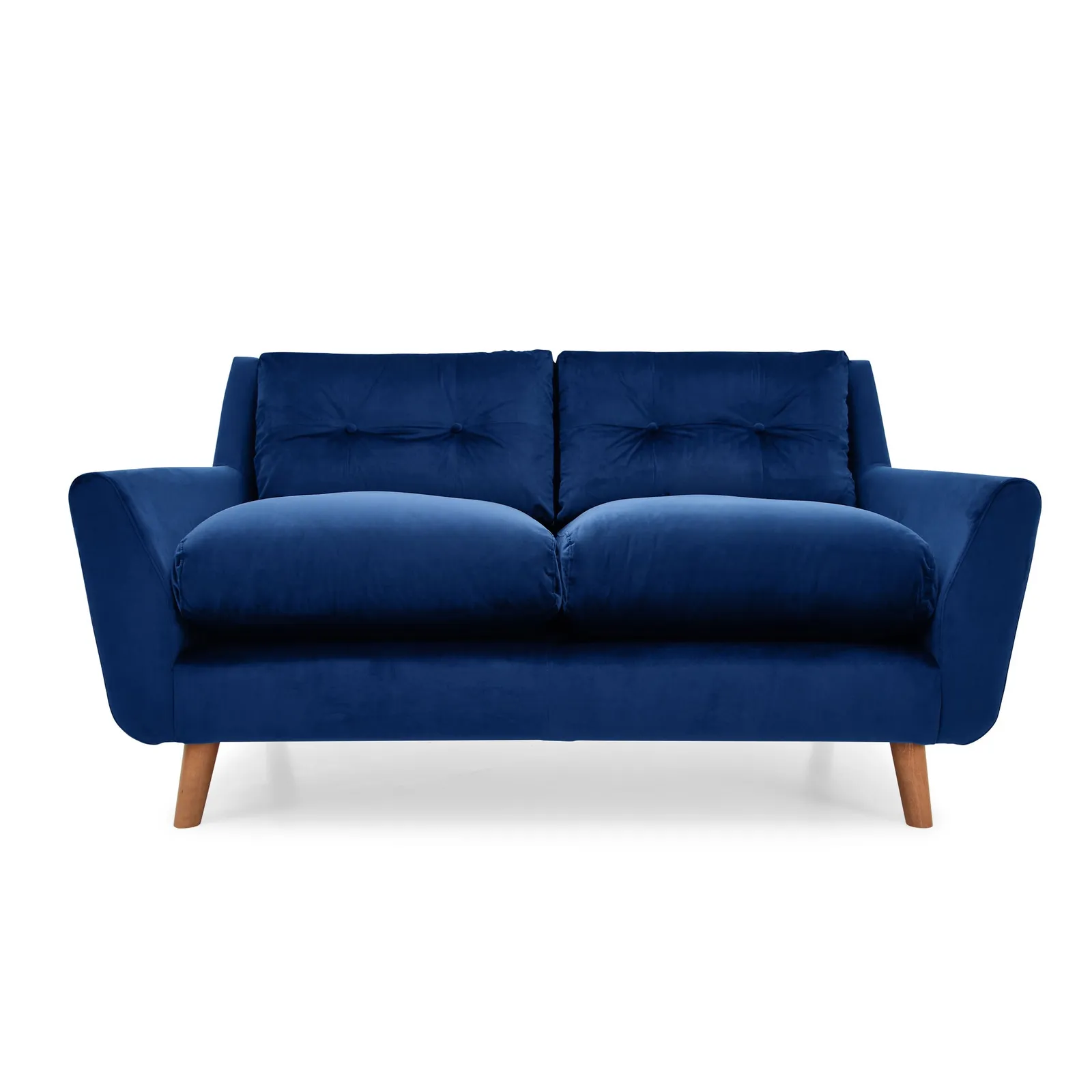 Halston Velvet 2 Seater Sofa Blue