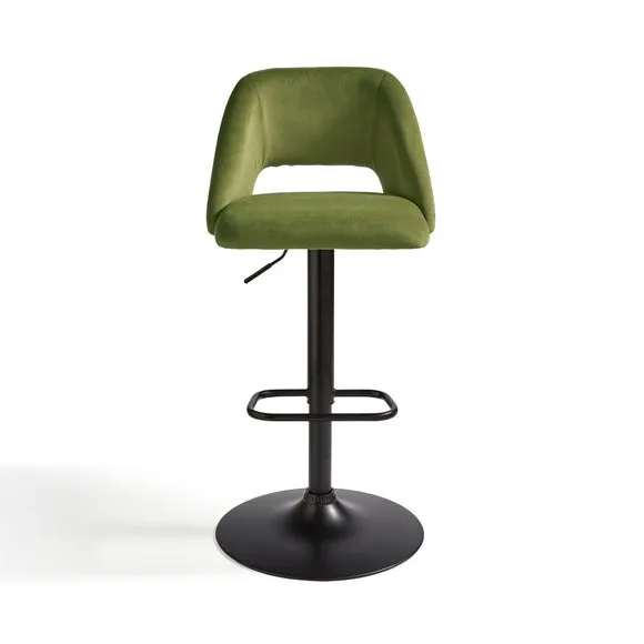 Jonas Adjustable Height Bar Stool, Velvet 6