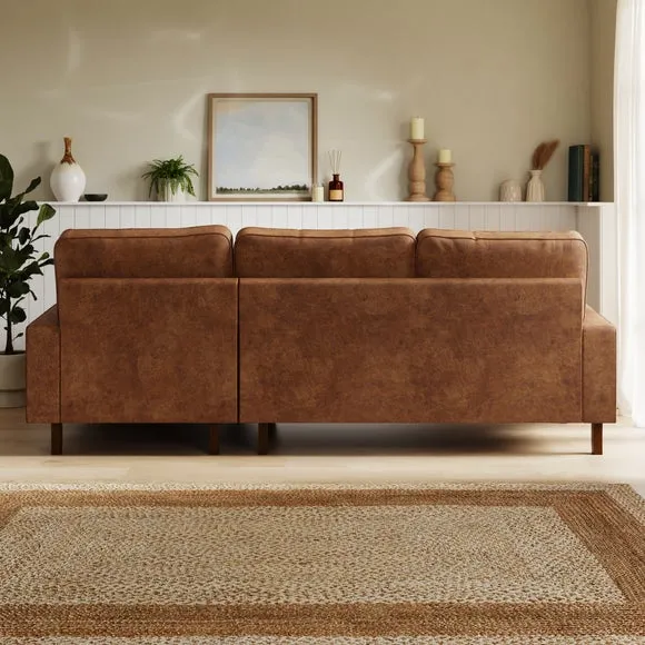 Beatrice Relaxed Faux Leather Corner Chaise Sofa 2