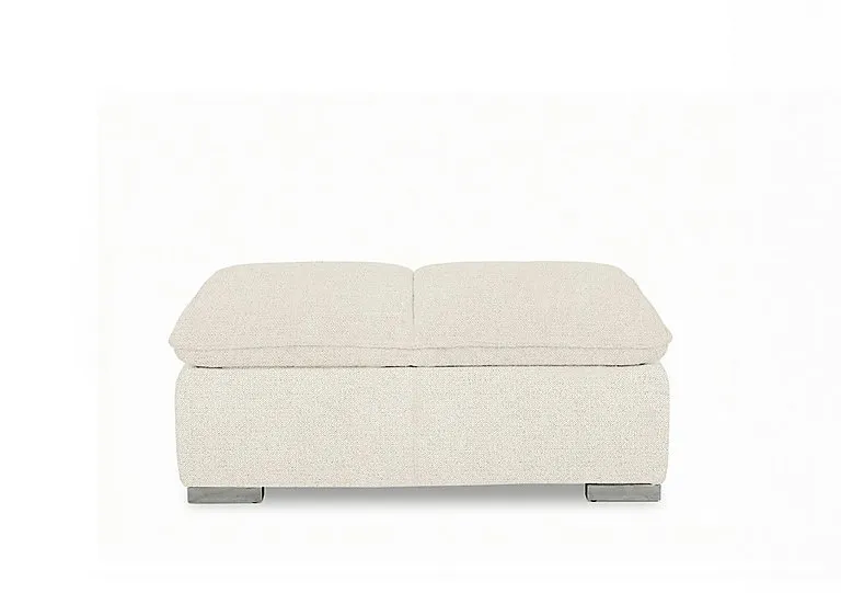 Edison Fabric Storage Chair Stool - Cream - Living Room Furniture