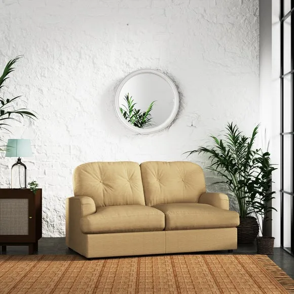 Martha 2 Seater Double Sofa Bed, Slub Faux Linen 3