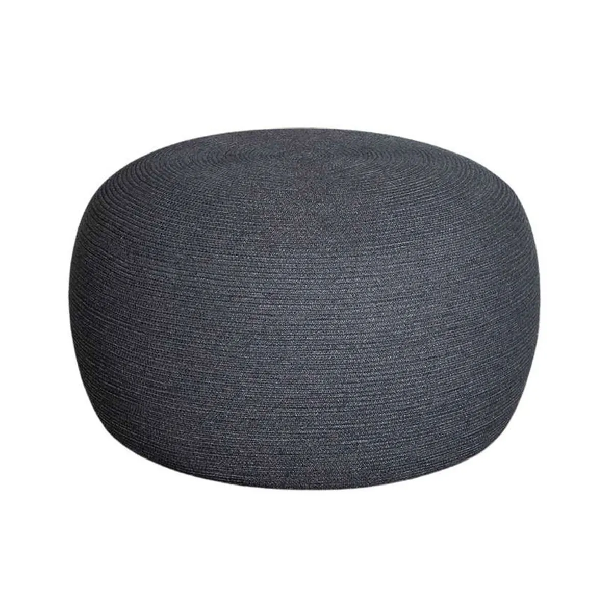 Cane-line Circle Large Footstool, Dark Grey