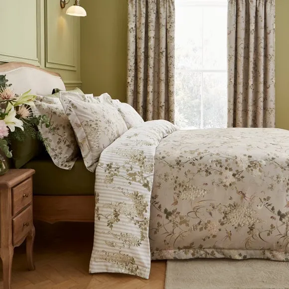 Dorma Cherwell 300 Thread Count 100% Cotton Sateen Duvet Cover & Pillowcase Set 2