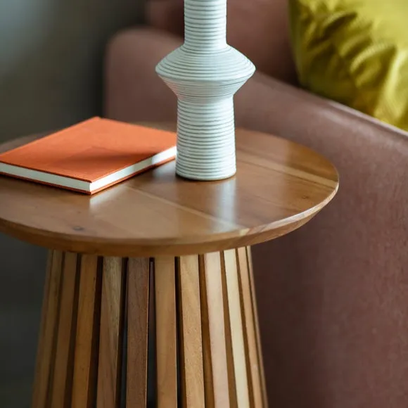 Return - Dawson Slatted Side Table 2