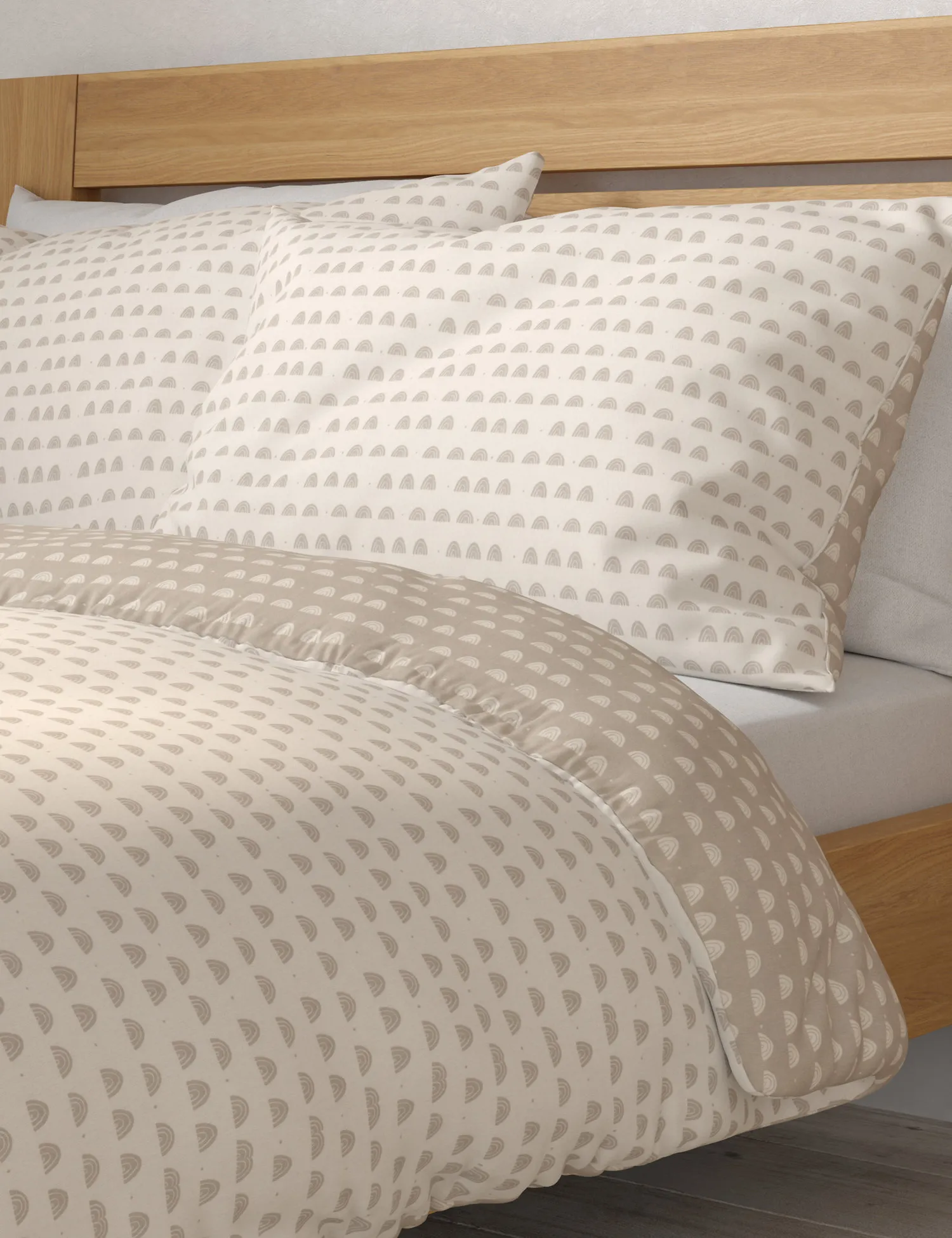 M&S Pure Brushed Cotton Rainbow Bedding Set