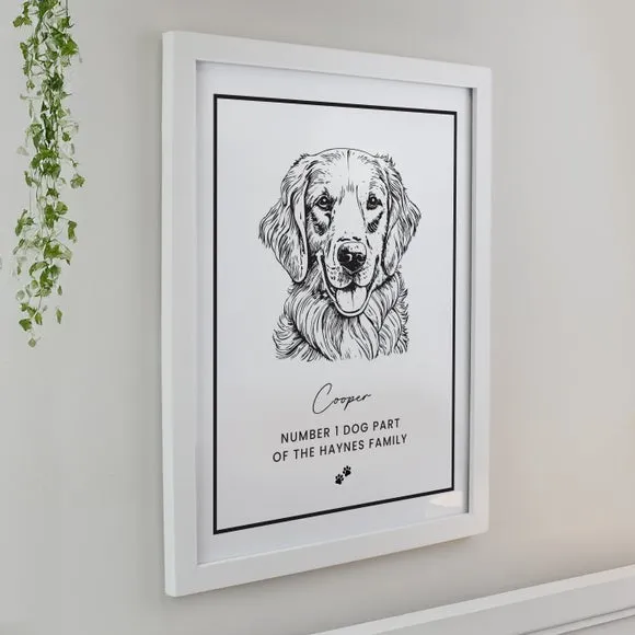 Personalised Dog Breed Framed Print 4