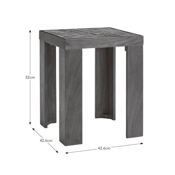 Lavina Glass Tiled Side Table 5