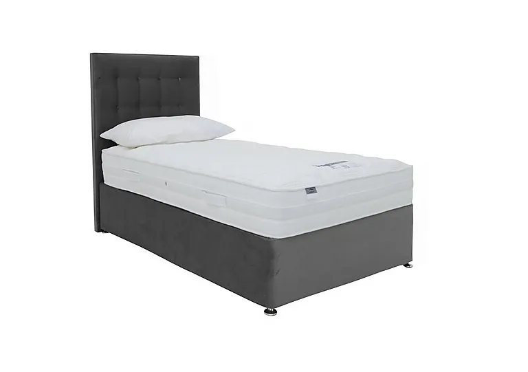 Eco Pocket Plus Divan Set With No Storage - Single - Luxury Charcoal