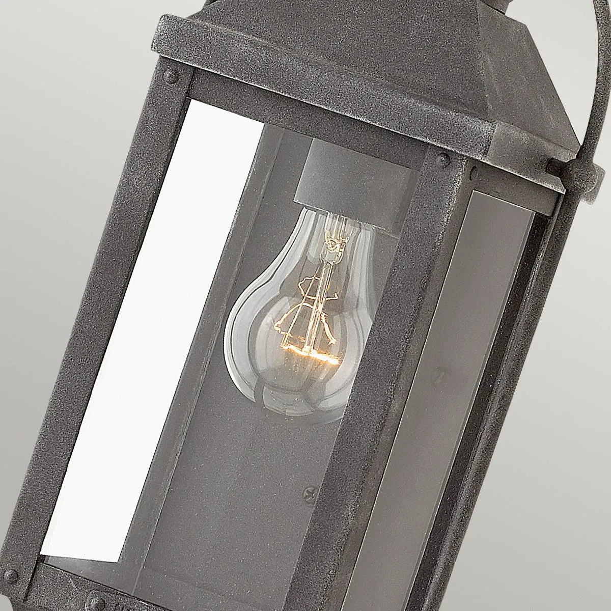 Netlighting Hinkley Anchorage Outdoor 1 Light Wall Lantern Aged Zinc IP44 in Grey 3