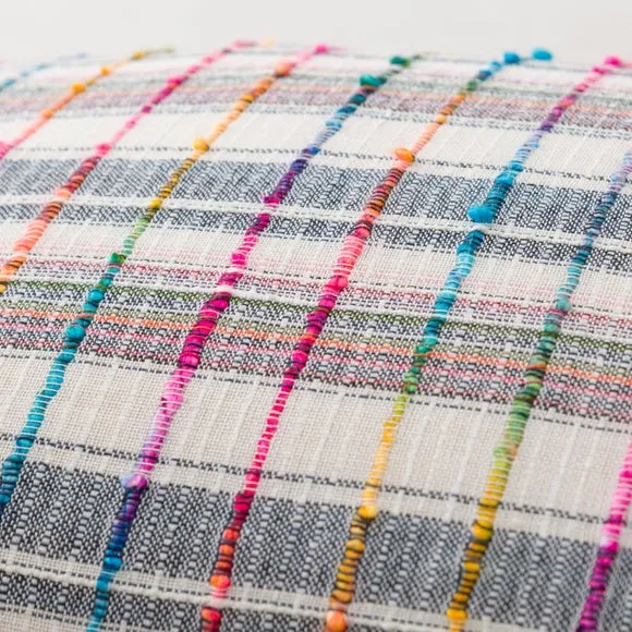 Spacedyed Rainbow Check Cushion 2