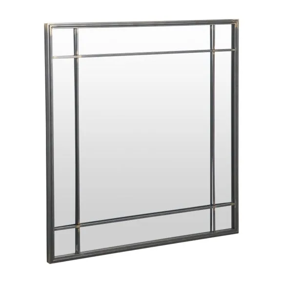 Antique Bronze Metal Square Wall Mirror 2