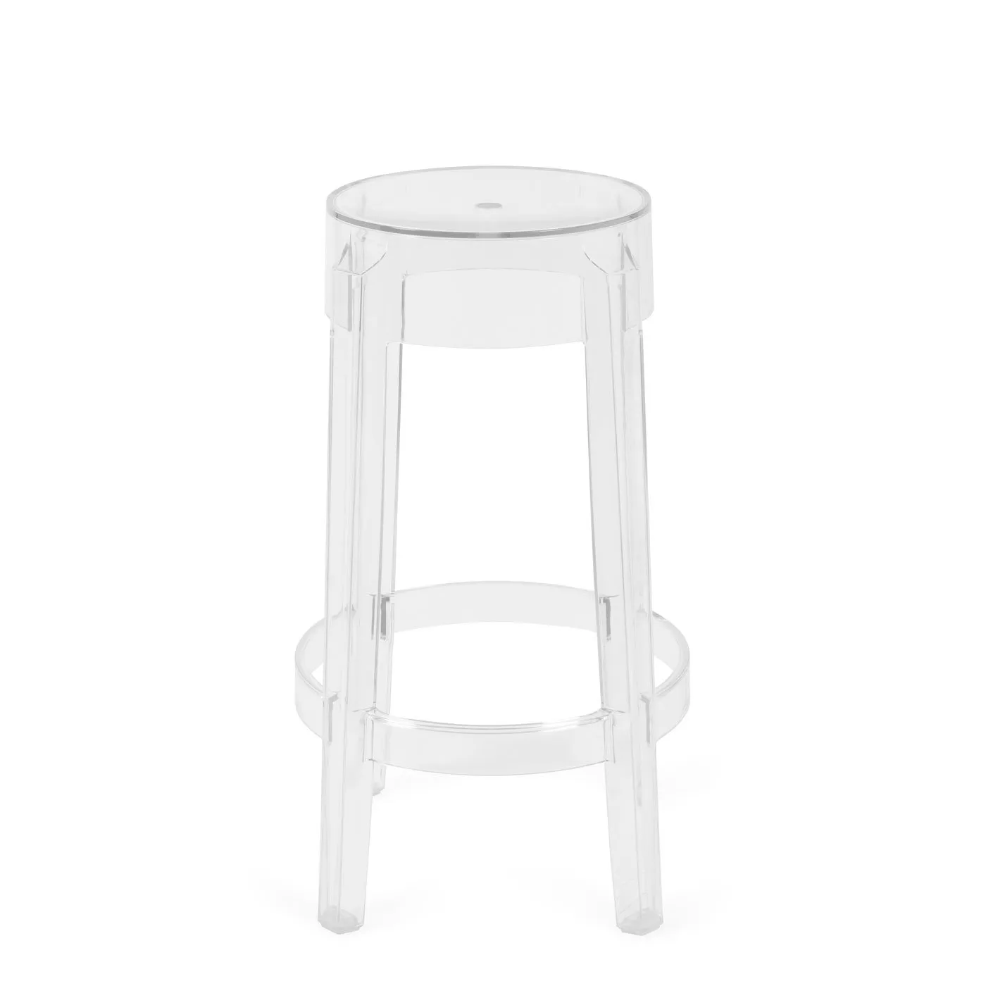 Kartell Charles Ghost Bar Stool 75cm Crystal Set of 2