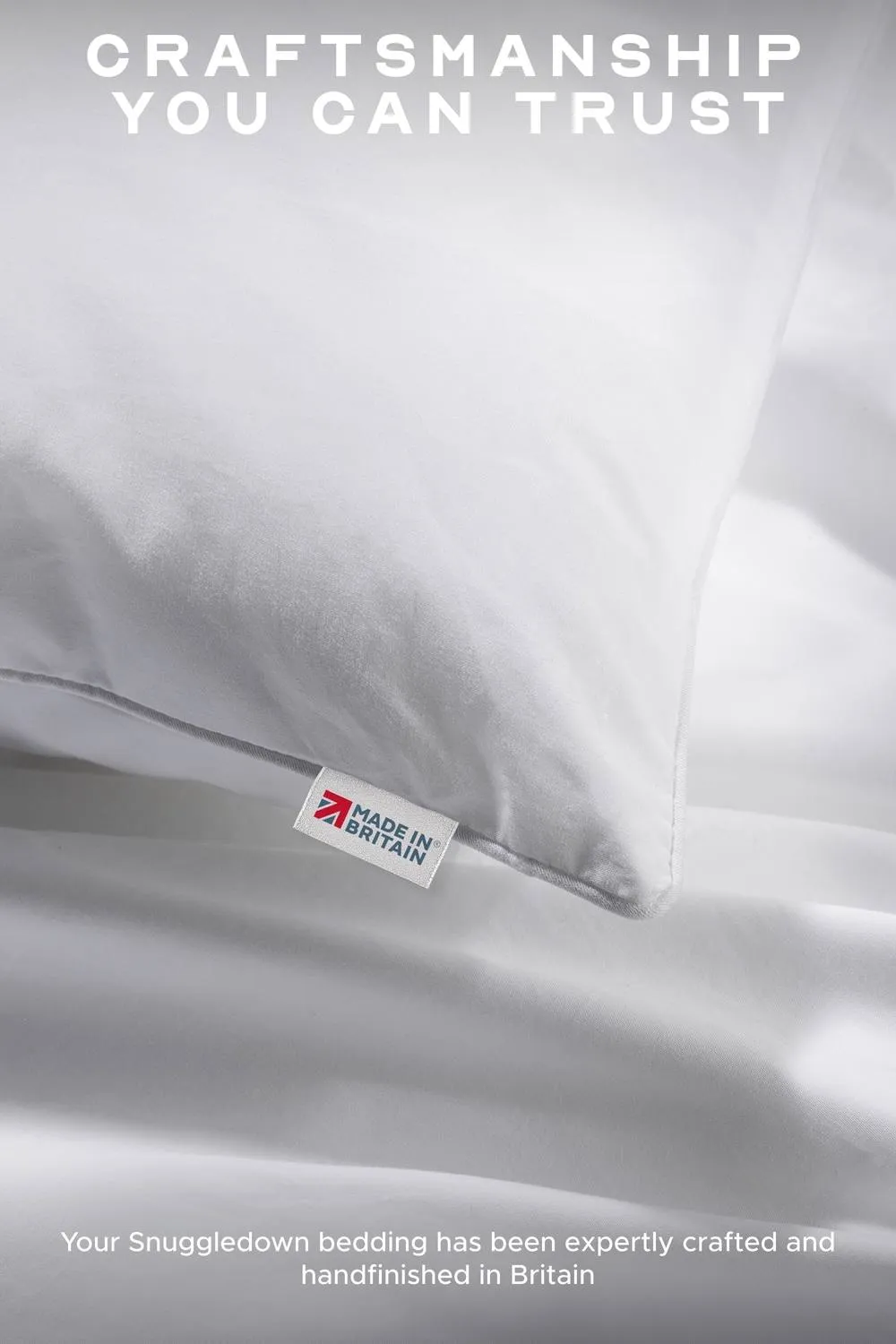 Snuggledown 2 Pack Hotel Soft As Down Medium Support Back Sleeper Pillows in White 5