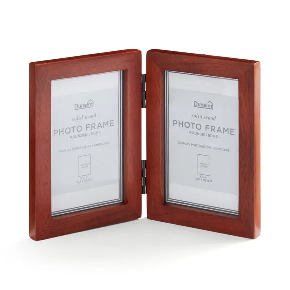 Mango Wood Hinged Double Photo Frame 3