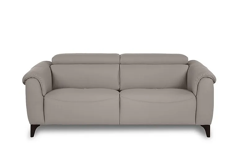 Nicole 3 Seater Leather Recliner Sofa with Headrests and Power Lumbar