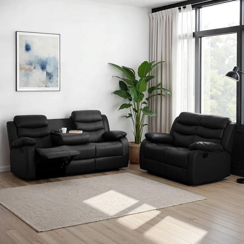 Seconique Roma 3+2 Suite in Black 1