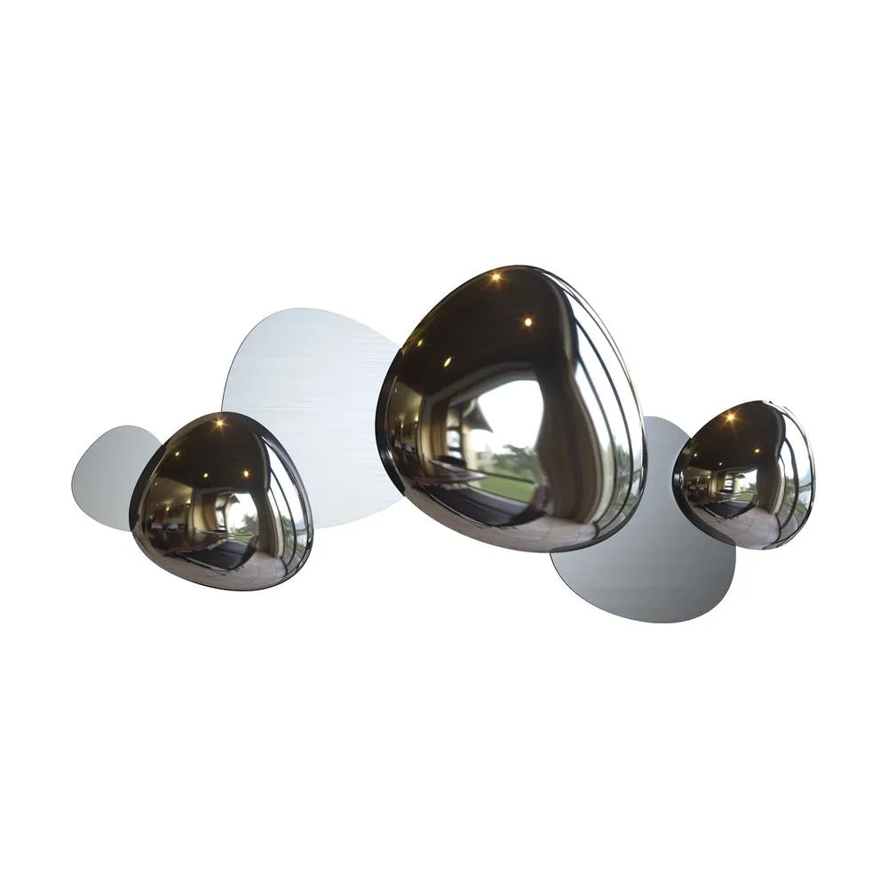 Netlighting Jack stone Modern Integrated LED Wall Lamp Nickel 3000K in Grey