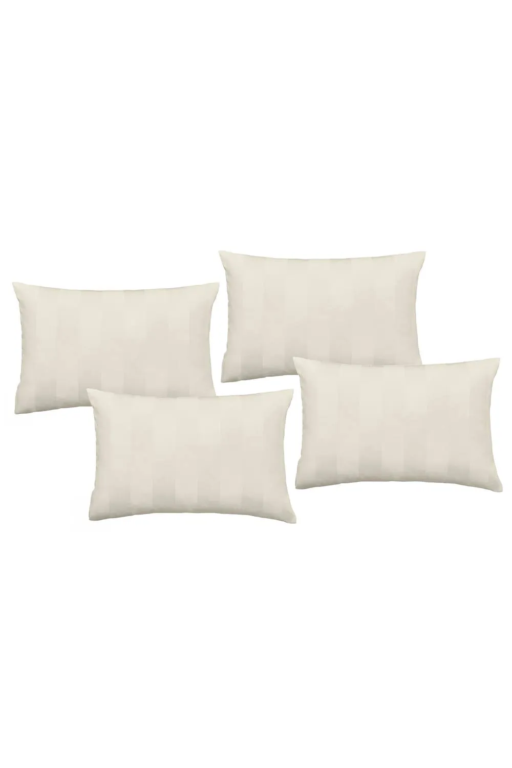 Catherine Lansfield 'So Soft Satin Stripe' Standard Pillowcase Pack of 4 in Cream 3