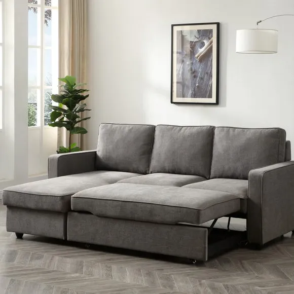 Kayden Woven Reversible Trundle Corner Double Sofa Bed 3