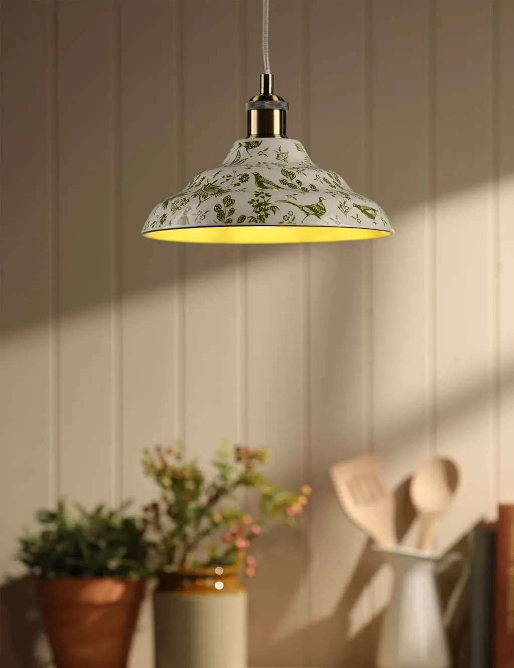 Joules Home Lighting Audley Ceramic Pendant Light White Mix