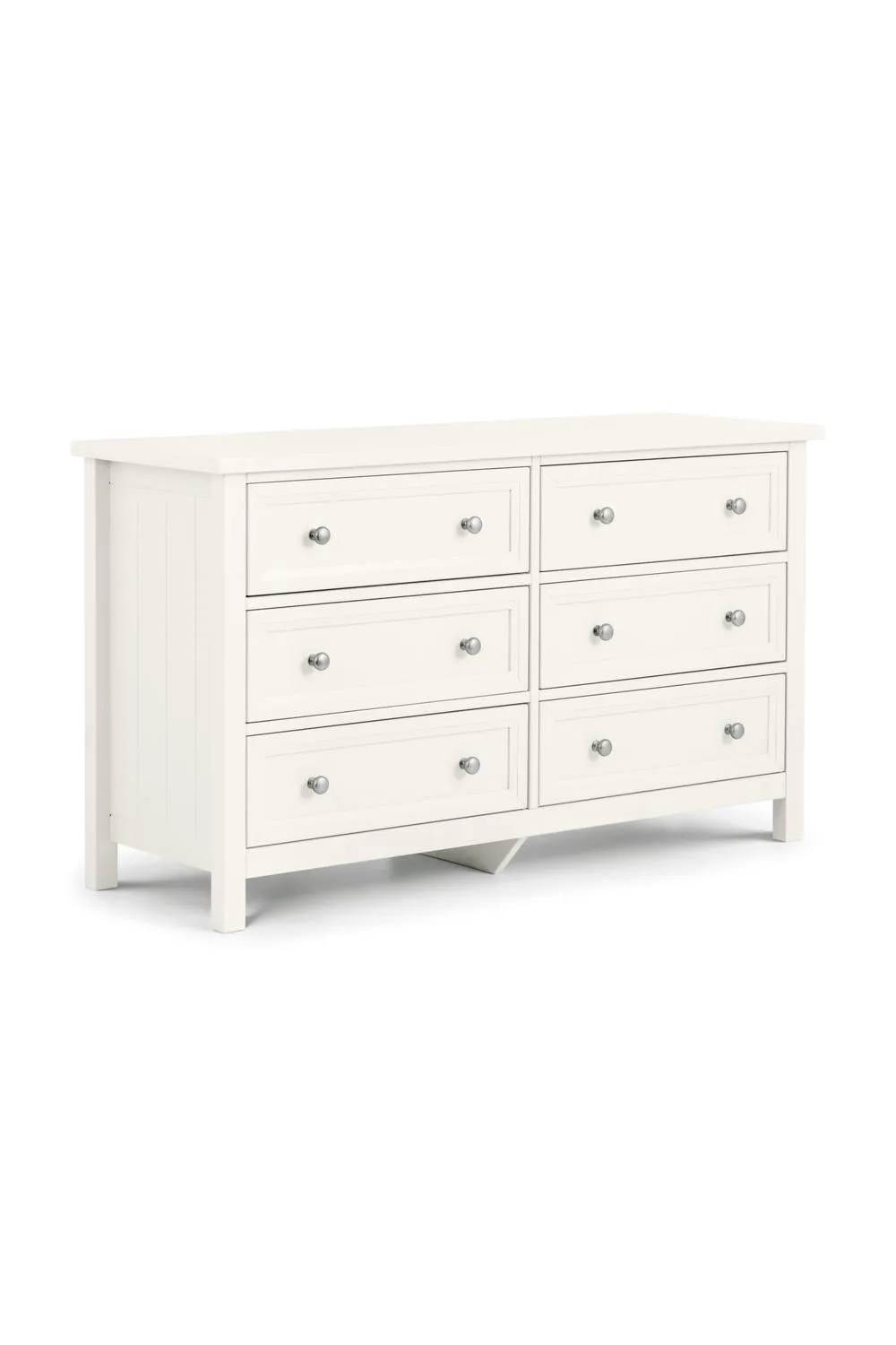 Julian Bowen Maine 6 Drawer Wide Chest in White 3