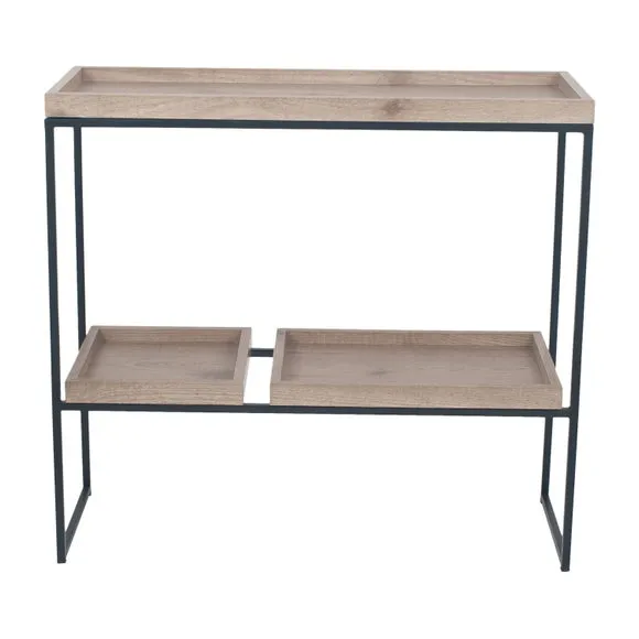 Pacific Gallery Lam Console Table, Light Wood Effect 2