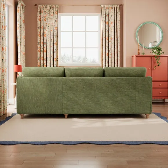 Hattie Slub Faux Linen Corner Chaise 3