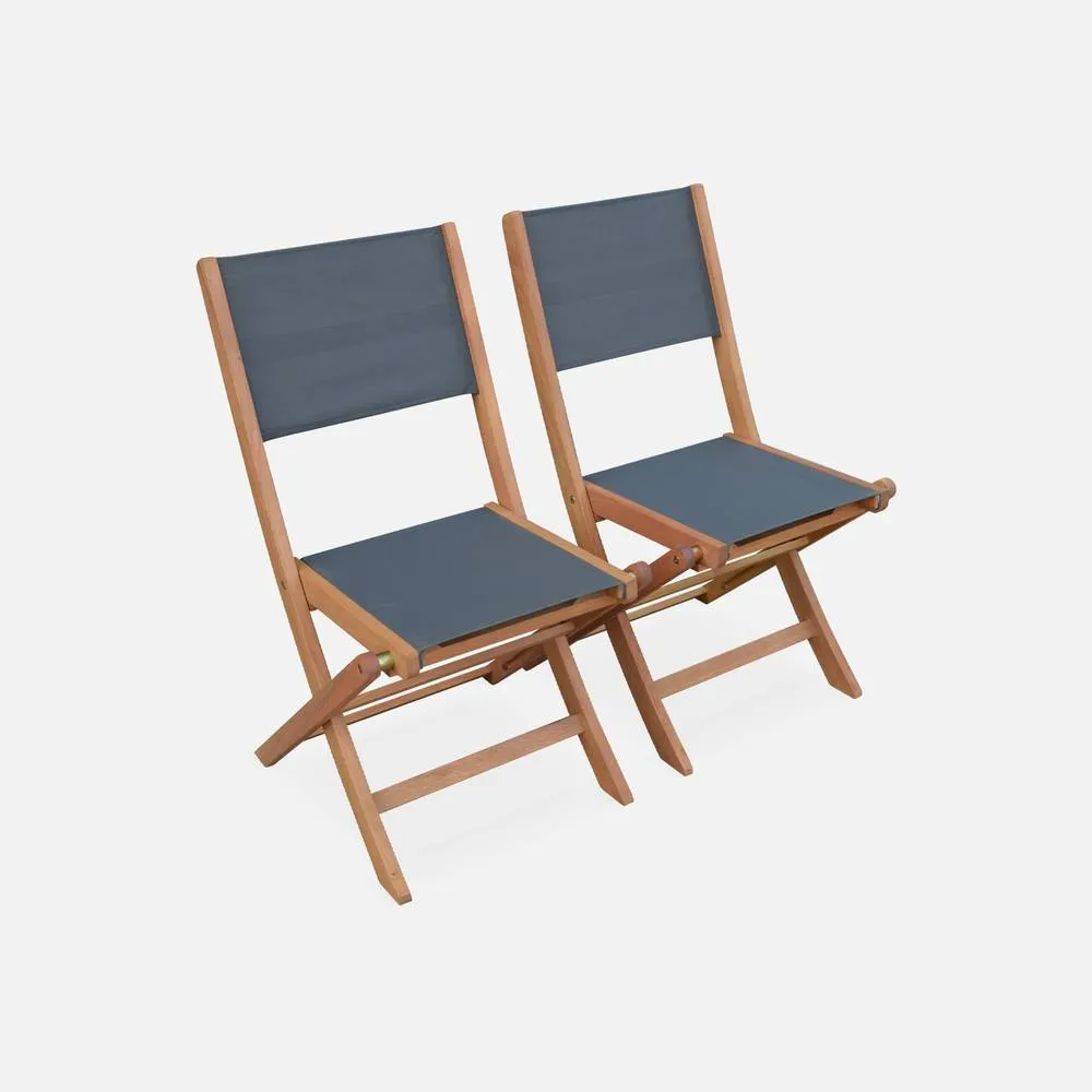 sweeek 6-seater Extendable Wooden Garden Table Set With Chairs in Light Brown 4