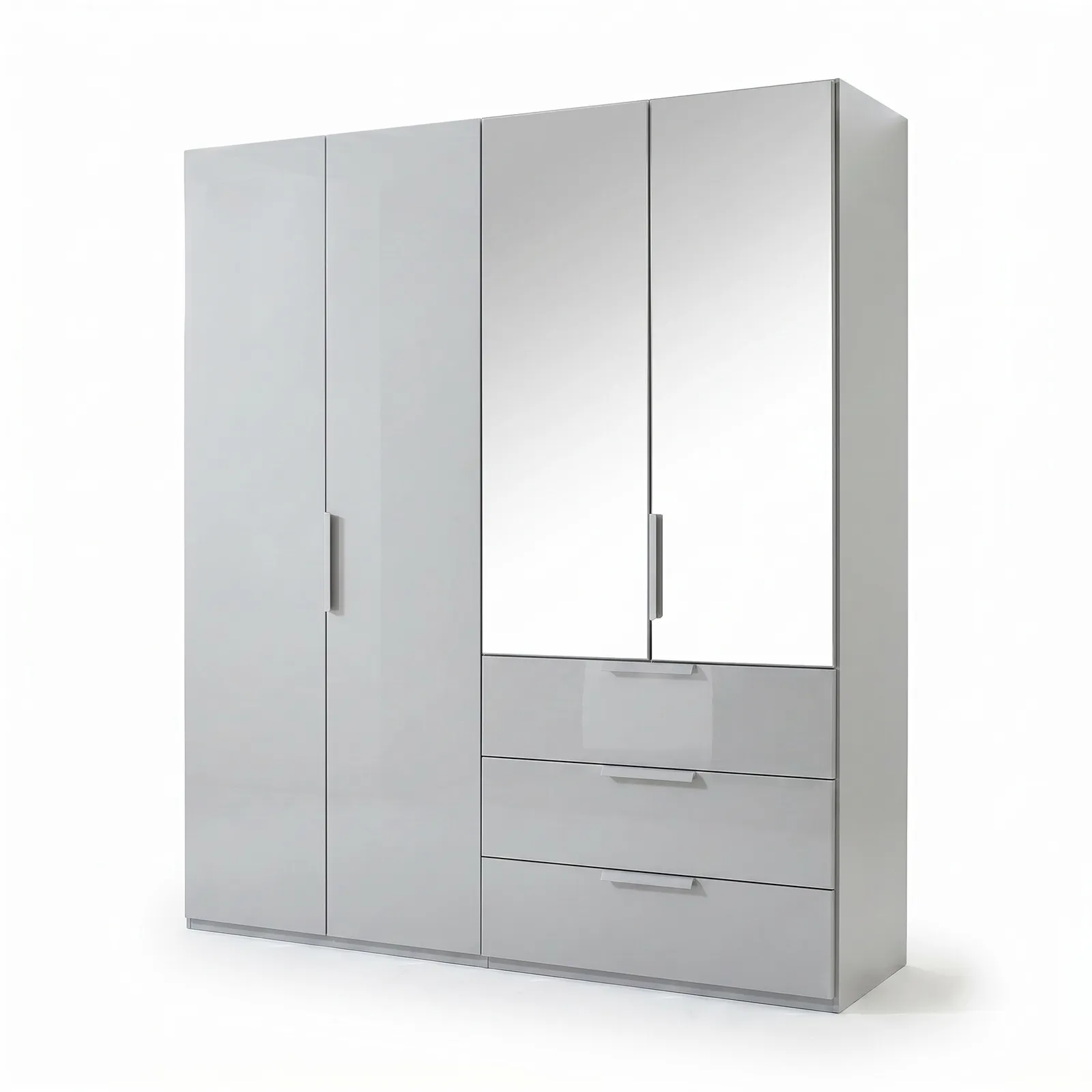 Atlanta 4 Door 3 Drawer Wardrobe 201Cm Height 223Cm, Grey | Barker & Stonehouse 2