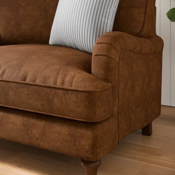 Beatrice II Relaxed Faux Leather Snuggle Chair 4